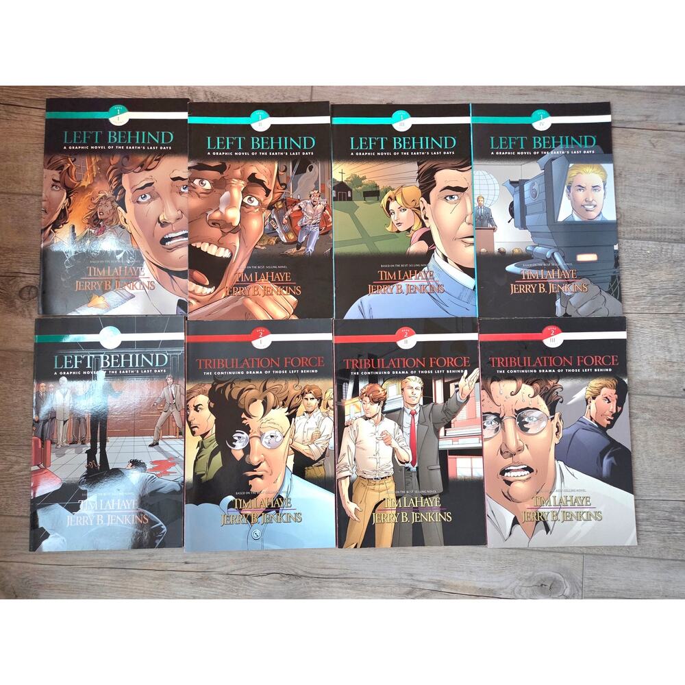 Left Behind & Tribulation Force Graphic Novel Lot - 8 Book Set - Tyndale